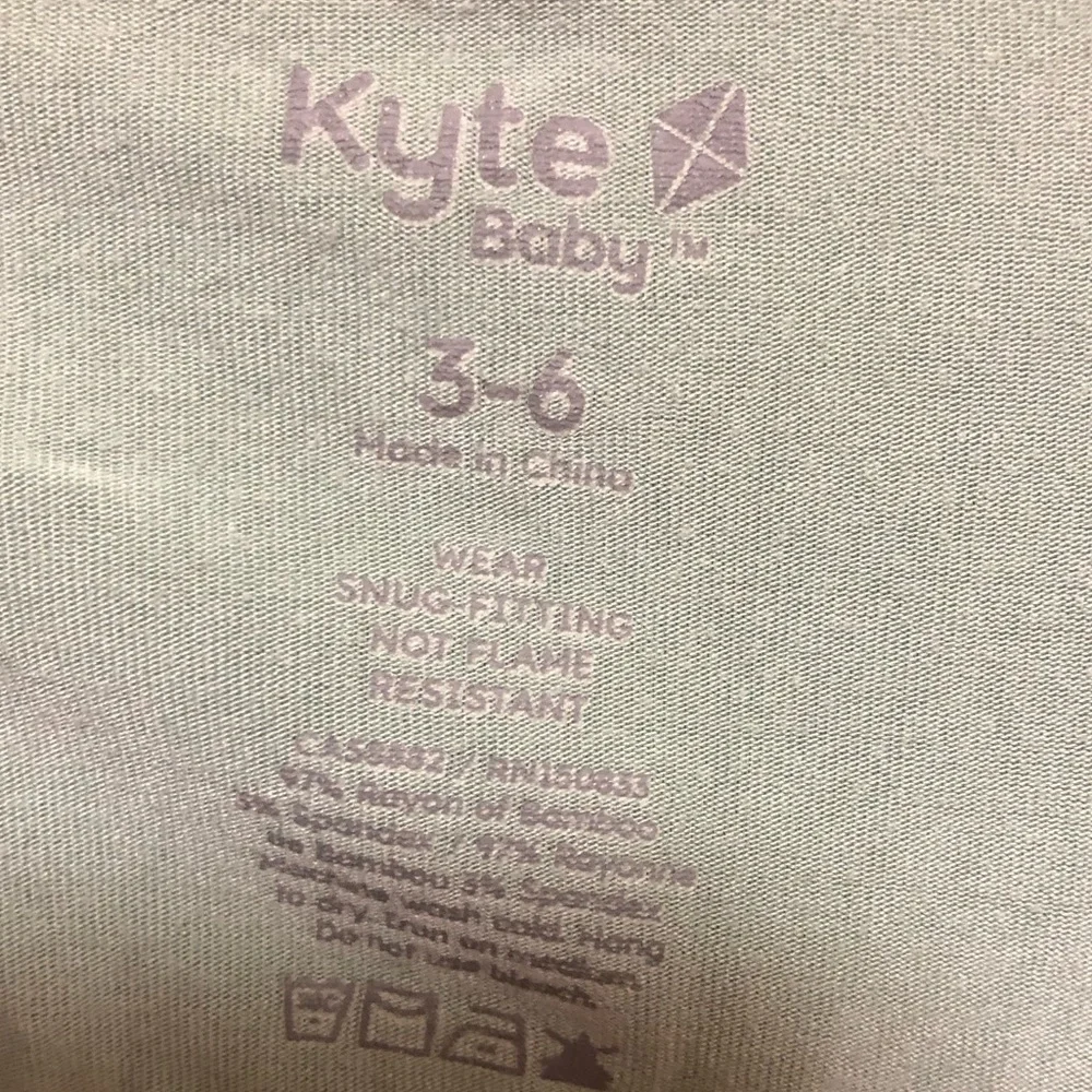 Kyte Baby Sage Green Zip Up Footie Pajama onesie Sz 3-6 mo